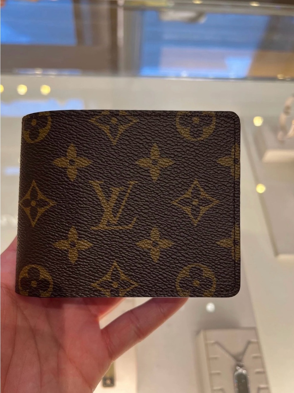 Louis Vuitton Monogram Canvas Money Clip in Brown and Gold